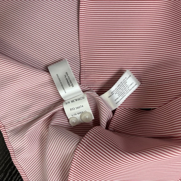 Cutter & Buck Pink Button Long Sleeve Shirt Plaid Large Versatech Embroidered - Picture 7 of 11